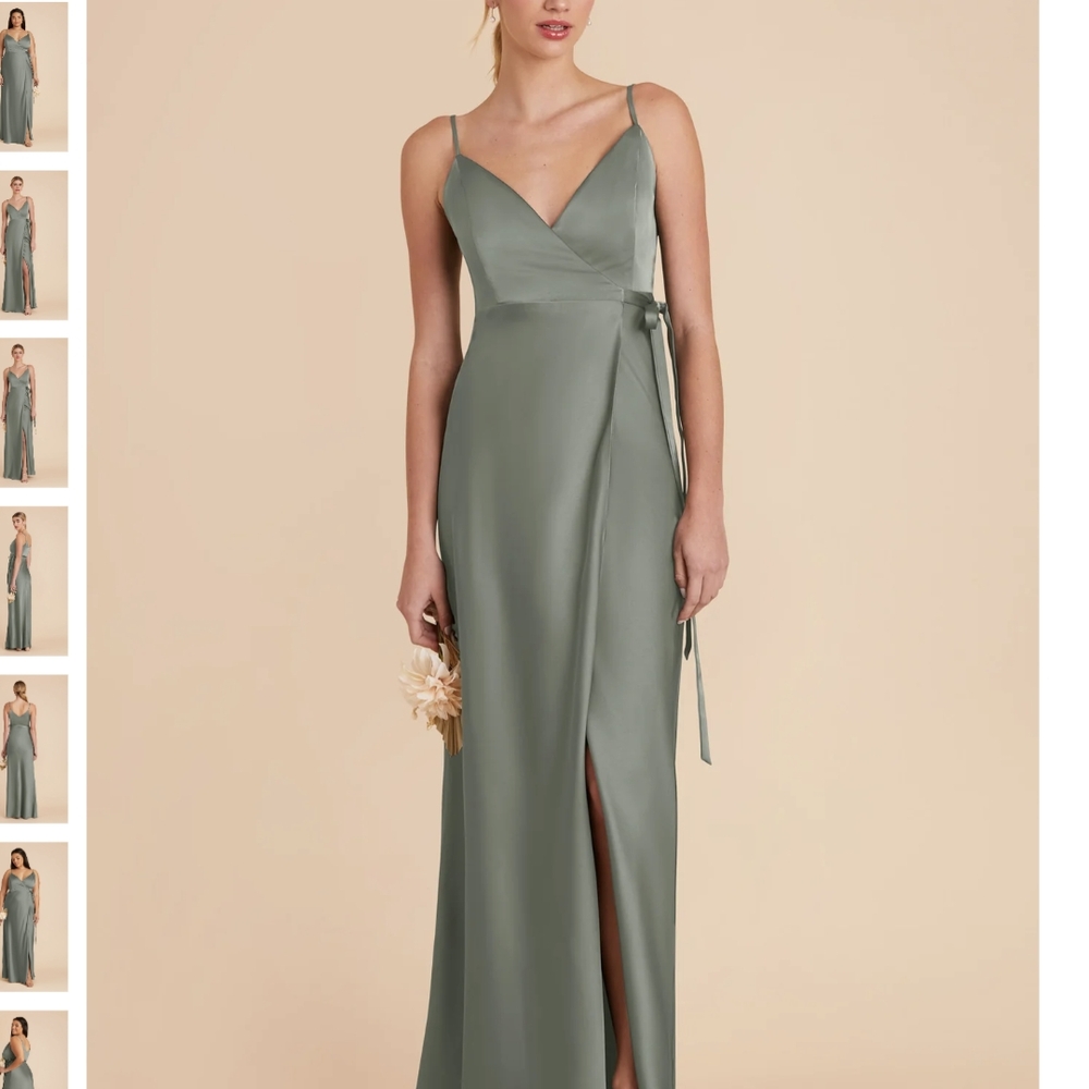 Elegant Sage Green Evening Dress